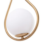 ΑΠΛΙΚΑ ΤΟΙΧΟΥ BAIS LH10.4472 ΧΡΥΣΟ ΜΕ ΓΥΑΛΙΝΟ ΓΛΟΜΠΟ [Ε27] 21x21x44Υεκ. - Image 5