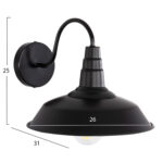 ΑΠΛΙΚΑ ΤΟΙΧΟΥ DONO LH10.4478 ΜΕΤΑΛΛΟ ΣΕ ΜΑΥΡΟ 26x31x25Υεκ. - Image 2