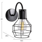 ΑΠΛΙΚΑ ΤΟΙΧΟΥ MILID2 LH10.4479 ΜΕΤΑΛΛΟ ΣΕ ΜΑΥΡΟ 14,5x26,5x24Υεκ. - Image 2