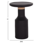 ΒΟΗΘΗΤΙΚΟ ΤΡΑΠΕΖΙ TRED(T) LH10.18169.01 FIBER CEMENT ΜΑΥΡΟ-ΦΥΣΙΚΟ RATTAN--Φ40x61Υεκ. - Image 2