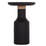 ΒΟΗΘΗΤΙΚΟ ΤΡΑΠΕΖΙ TRED(T) LH10.18169.01 FIBER CEMENT ΜΑΥΡΟ-ΦΥΣΙΚΟ RATTAN--Φ40x61Υεκ. - Image 3