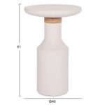 ΒΟΗΘΗΤΙΚΟ ΤΡΑΠΕΖΙ TRED(T) LH10.18169.02 FIBER CEMENT ΛΕΥΚΟ-ΦΥΣΙΚΟ RATTAN--Φ40x61Υεκ. - Image 2