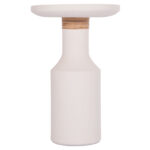 ΒΟΗΘΗΤΙΚΟ ΤΡΑΠΕΖΙ TRED(T) LH10.18169.02 FIBER CEMENT ΛΕΥΚΟ-ΦΥΣΙΚΟ RATTAN--Φ40x61Υεκ. - Image 3