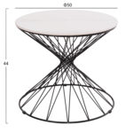 ΒΟΗΘΗΤΙΚΟ ΤΡΑΠΕΖΙ ΣΑΛΟΝΙΟΥ GRESAM LH10.18039.01 ΚΕΡΑΜΙΚΟ TOP-ΜΕΤΑΛΛΟ Φ50x44Υεκ. - Image 2