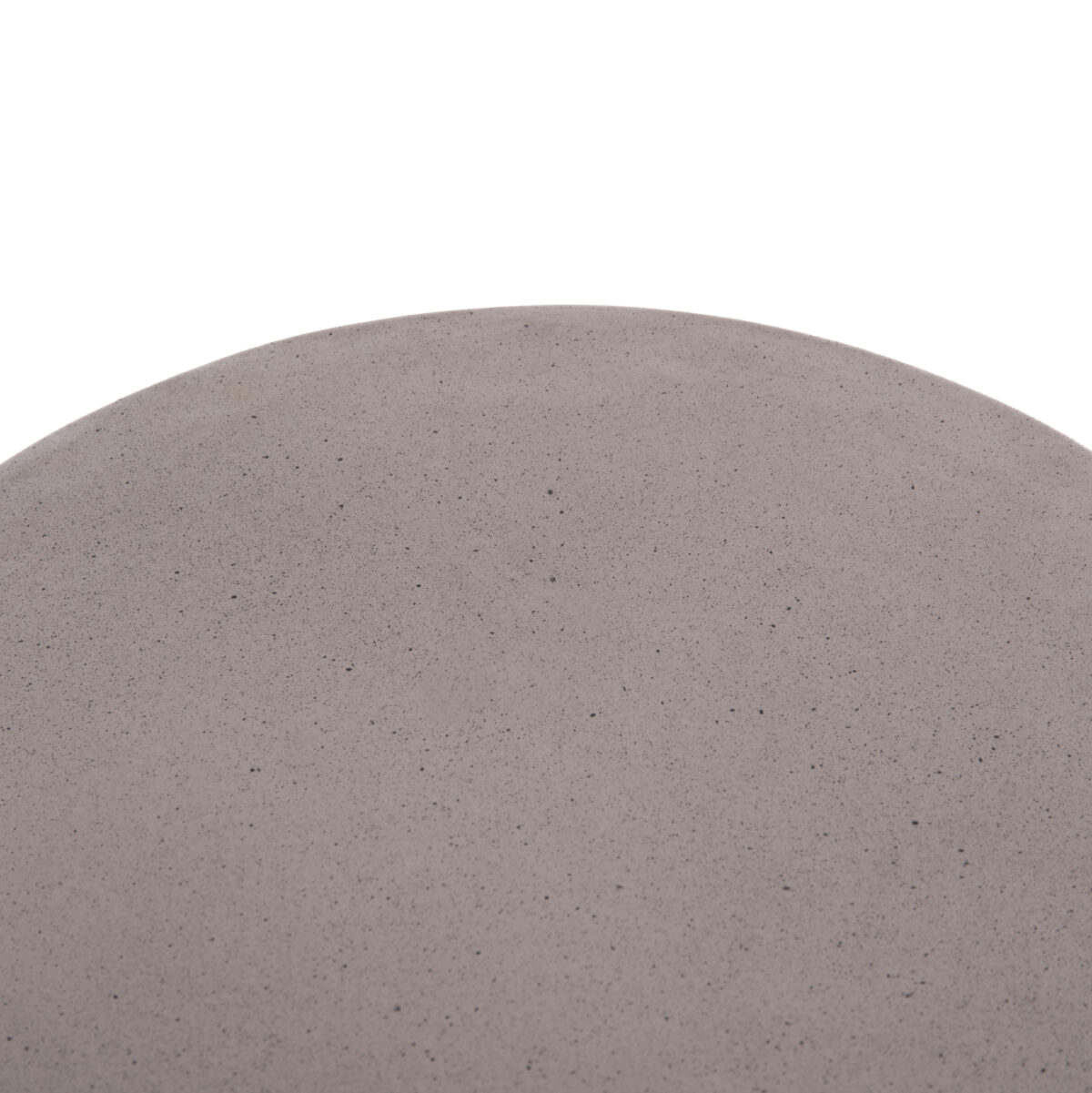 ΒΟΗΘΗΤΙΚΟ ΤΡΑΠΕΖΙ ΣΤΡΟΓΓΥΛΟ DELIA LH10.18167.03 FIBER CEMENT ΓΚΡΙ & RATTAN Φ40x45Υεκ - Image 5