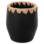 ΔΙΑΚΟΣΜΗΤΙΚΟ ΒΑΖΟ LH10.4368 ΤΕΡΑΚΟΤΑ ΣΕ ΜΑΥΡΟ ΜΕ ΠΛΕΞΗ ΨΑΘΑΣ ΣΤΟ ΣΤΟΜΙΟ Φ13x16Υεκ.