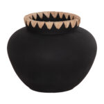 ΔΙΑΚΟΣΜΗΤΙΚΟ ΒΑΖΟ RENTON(L) LH10.4370 ΤΕΡΑΚΟΤΑ ΜΑΥΡH-ΠΛΕΞΗ ΨΑΘΑΣ ΣΤΟ ΣΤΟΜΙΟ Φ32x26,5Υεκ.