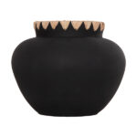 ΔΙΑΚΟΣΜΗΤΙΚΟ ΒΑΖΟ RENTON(L) LH10.4370 ΤΕΡΑΚΟΤΑ ΜΑΥΡH-ΠΛΕΞΗ ΨΑΘΑΣ ΣΤΟ ΣΤΟΜΙΟ Φ32x26,5Υεκ. - Image 3