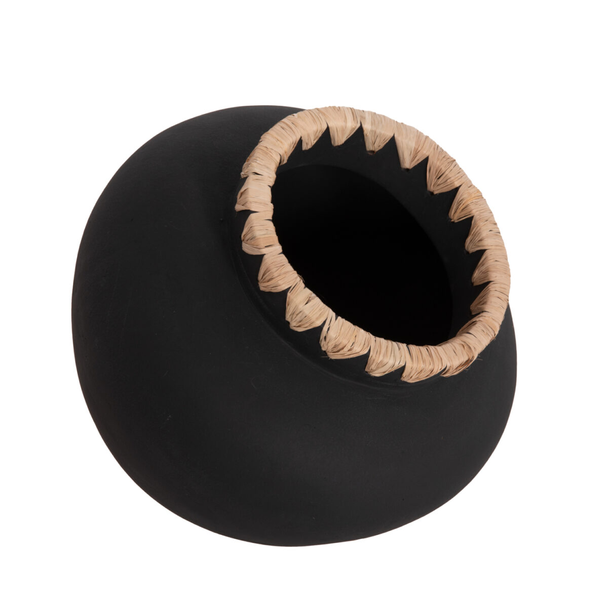 ΔΙΑΚΟΣΜΗΤΙΚΟ ΒΑΖΟ RENTON(L) LH10.4370 ΤΕΡΑΚΟΤΑ ΜΑΥΡH-ΠΛΕΞΗ ΨΑΘΑΣ ΣΤΟ ΣΤΟΜΙΟ Φ32x26,5Υεκ. - Image 4