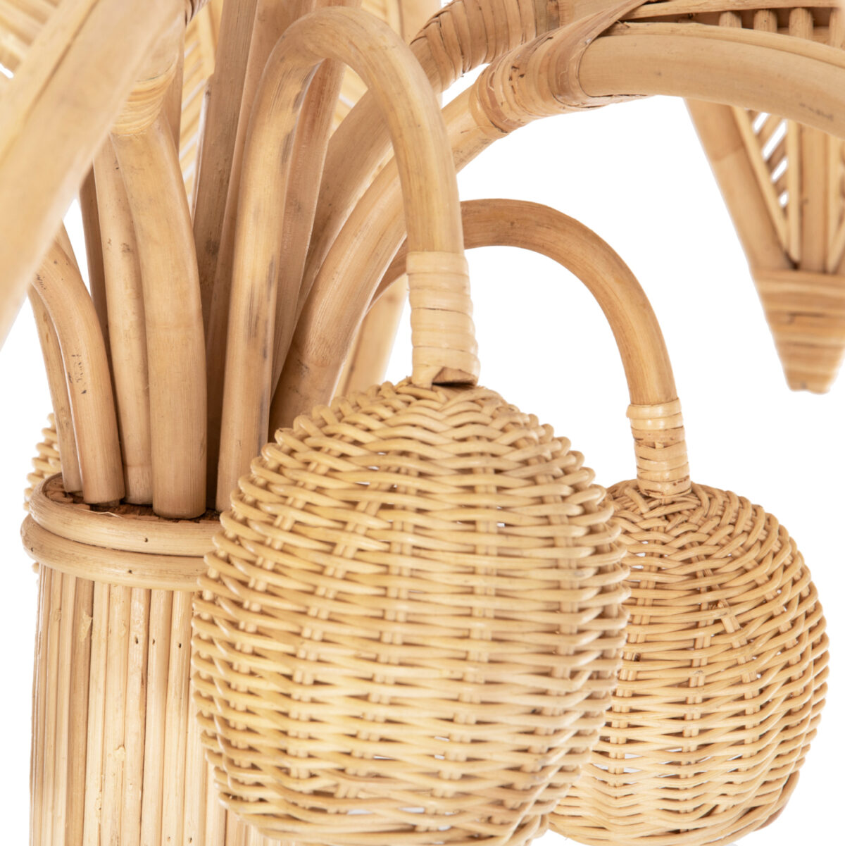 ΔΙΑΚΟΣΜΗΤΙΚΟ ΔΕΝΤΡΟ COCOON LH10.4317 τ.ΚΟΚΟΦΟΙΝΙΚΑ ΑΠΟ ΦΥΣΙΚΟ RATTAN Φ132x237Yεκ. - Image 5