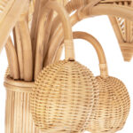 ΔΙΑΚΟΣΜΗΤΙΚΟ ΔΕΝΤΡΟ COCOON LH10.4317 τ.ΚΟΚΟΦΟΙΝΙΚΑ ΑΠΟ ΦΥΣΙΚΟ RATTAN Φ132x237Yεκ. - Image 5