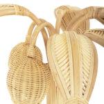 ΔΙΑΚΟΣΜΗΤΙΚΟ ΔΕΝΤΡΟ COCOON LH10.4319 τ.ΚΟΚΟΦΟΙΝΙΚΑ ΑΠΟ ΦΥΣΙΚΟ RATTAN Φ88x84Υεκ. - Image 5