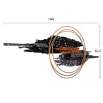 ΔΙΑΚΟΣΜΗΤΙΚΟ ΤΟΙΧΟΥ LH10.4196 ΜΕΤΑΛΛΟ ΣΕ ΜΑΥΡΟ-ΑΝΘΡΑΚΙ-ΧΡΥΣΟ 144x63,5Υ εκ. - Image 2