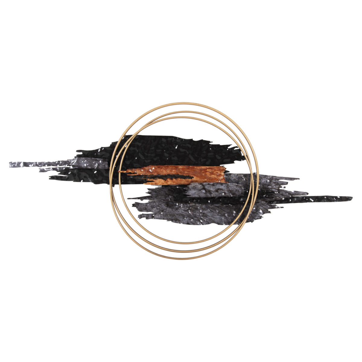 ΔΙΑΚΟΣΜΗΤΙΚΟ ΤΟΙΧΟΥ LH10.4196 ΜΕΤΑΛΛΟ ΣΕ ΜΑΥΡΟ-ΑΝΘΡΑΚΙ-ΧΡΥΣΟ 144x63,5Υ εκ. - Image 3