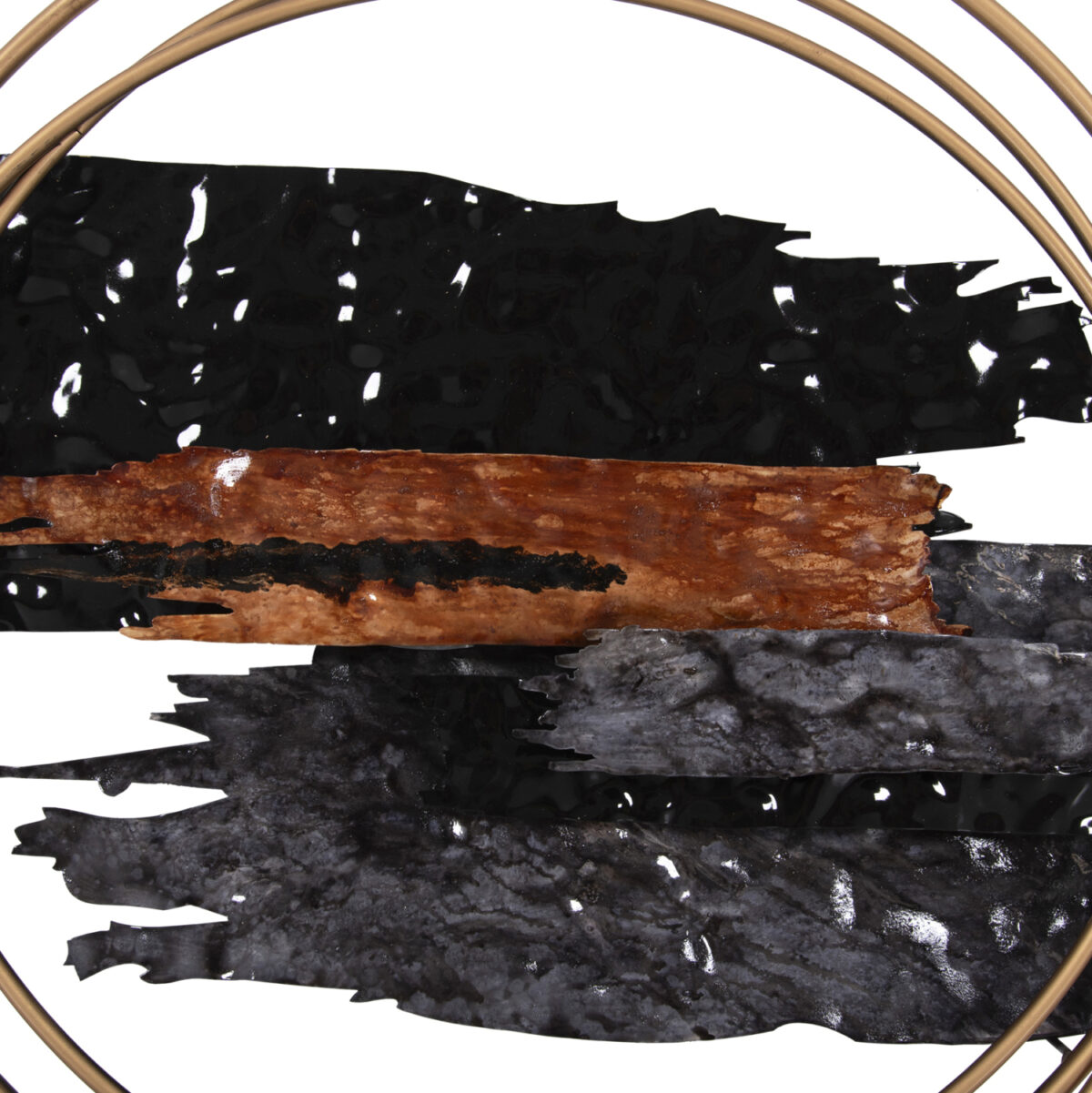 ΔΙΑΚΟΣΜΗΤΙΚΟ ΤΟΙΧΟΥ LH10.4196 ΜΕΤΑΛΛΟ ΣΕ ΜΑΥΡΟ-ΑΝΘΡΑΚΙ-ΧΡΥΣΟ 144x63,5Υ εκ. - Image 4