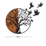 ΔΙΑΚΟΣΜΗΤΙΚΟ ΤΟΙΧΟΥ ILLUSION LH10.4647 ΜΕΤΑΛΛΟ-ΞΥΛΟ 56,5x3x56,5Υεκ. - Image 2