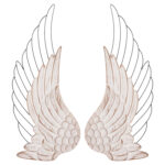 ΔΙΑΚΟΣΜΗΤΙΚΟ ΤΟΙΧΟΥ ΣΕΤ 2ΤΜΧ ΦΤΕΡΑ LH10.4223 MDF ΣΕ ΛΕΥΚΟ-ΜΑΥΡΟ ΜΕΤΑΛΛΟ 39x1,5x92Υ εκ.