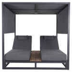 ΔΙΠΛΗ ΞΑΠΛΩΣΤΡΑ ΑΛΟΥΜΙΝΙΟΥ ΠΑΡΑΛΙΑΣ ΜΕ ΣΚΙΑΣΤΡΟ ΚΥΒΟΣ GALLANT LH10.6097.01 ΓΚΡΙ 2x2x2μ - Image 3