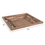 ΔΙΣΚΟΣ ΣΕΡΒΙΡΙΣΜΑΤΟΣ ΤΕΤΡΑΓΩΝΟΣ LH10.4229 ΞΥΛΟ ΕΛΑΤΟΥ & MDF 36x36x6Υ εκ. - Image 2