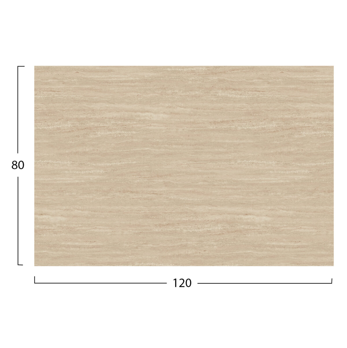 ΕΠΙΦΑΝΕΙΑ ΤΡΑΠΕΖΙΟΥ HPL ΟΡΘΟΓΩΝΙΑ LH10.5840.35 TRAVERTINE 120x80εκ. - Image 2