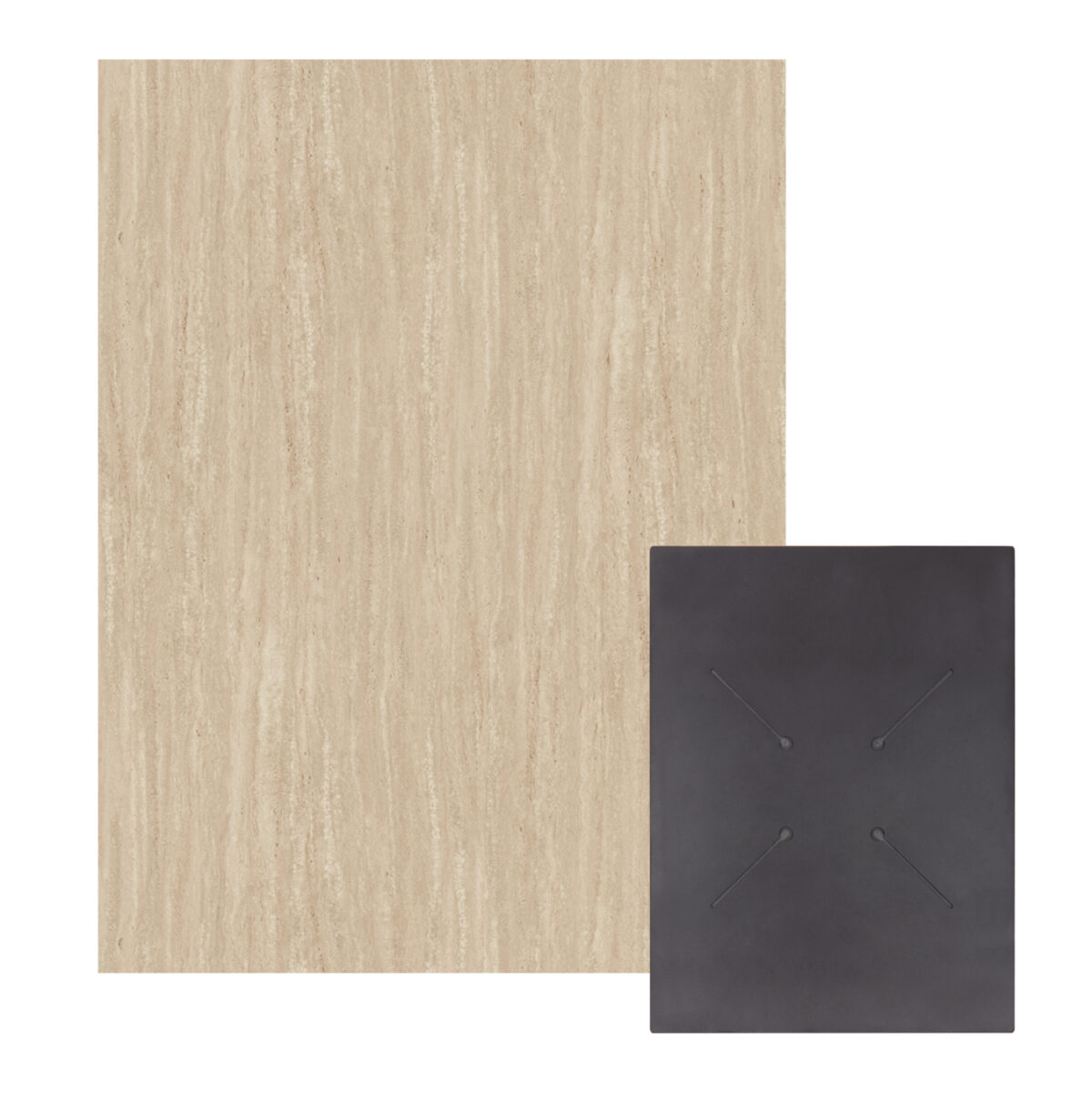 ΕΠΙΦΑΝΕΙΑ ΤΡΑΠΕΖΙΟΥ HPL ΟΡΘΟΓΩΝΙΑ LH10.6350.35 ΠΕΤΡΑ ΤΡΑΒΕΡΤΙΝΑ 60x80εκ. - Image 1