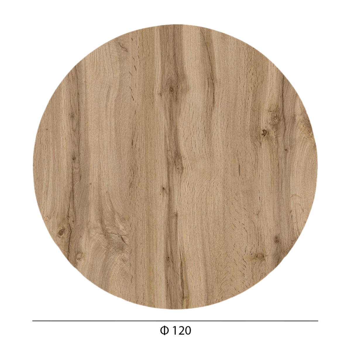 ΕΠΙΦΑΝΕΙΑ ΤΡΑΠΕΖΙΟΥ HPL ΣΤΡΟΓΓΥΛΗ LH10.6351.36 SONAMA OAK Φ120εκ. - Image 2