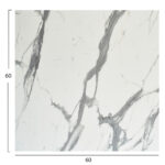 ΕΠΙΦΑΝΕΙΑ ΤΡΑΠΕΖΙΟΥ HPL ΤΕΤΡΑΓΩΝΗ LH10.5837.31 WHITE MARBLE 60x60εκ. - Image 2