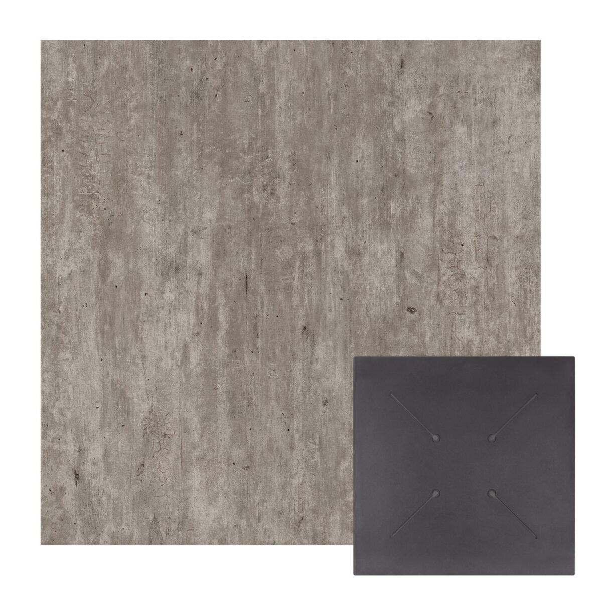 ΕΠΙΦΑΝΕΙΑ ΤΡΑΠΕΖΙΟΥ HPL ΤΕΤΡΑΓΩΝΗ LH10.5837.37 CONCRETE 60x60εκ. - Image 1