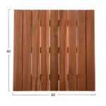 ΕΠΙΦΑΝΕΙΑ ΤΡΑΠΕΖΙΟΥ ΞΥΛΟ TEAK-ΦΥΣΙΚΟ ΤΕΤΡΑΓΩΝΗ LH10.6139 ΜΑΣΙΦ 80x80x4(πάχος)εκ. - Image 2