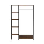 ΕΠΙΠΛΟ ΕΙΣΟΔΟΥ/ΑΝΟΙΧΤΗ ΝΤΟΥΛΑΠΑ ARANJA LH10.18082 ΜΕΤΑΛΛΟ ΜΑΥΡΟ-ΜΕΛΑΜΙΝΗ ΚΑΦΕ 90x30x140Υεκ. - Image 3