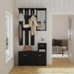 ΕΠΙΠΛΟ ΕΙΣΟΔΟΥ ΜΕ ΚΑΘΡΕΦΤΗ GORN LH10.2473.02 ΜΕΛΑΜΙΝΗ ΣΕ WENGE 90x24x190Υεκ - Image 3