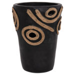 ΕΠΙΤΡΑΠΕΖΙΟ ΔΙΑΚΟΣΜΗΤΙΚΟ ΒΑΖΟ DEAN LH10.4677.01S ΤΕΡΑΚΟΤΑ ΣΕ ΜΑΥΡΟ--Φ19x25Υεκ. - Image 4