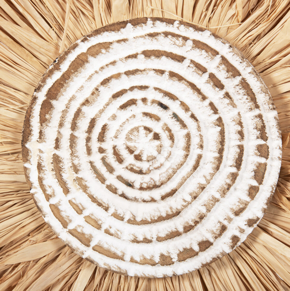ΕΠΙΤΡΑΠΕΖΙΟ ΔΙΑΚΟΣΜΗΤΙΚΟ LH10.4224 ΙΝΕΣ RAFFIA ΣΕ ΦΥΣΙΚΟ-ΜΑΥΡΗ ΞΥΛΙΝΗ ΒΑΣΗ 18x9x43Υεκ. - Image 5