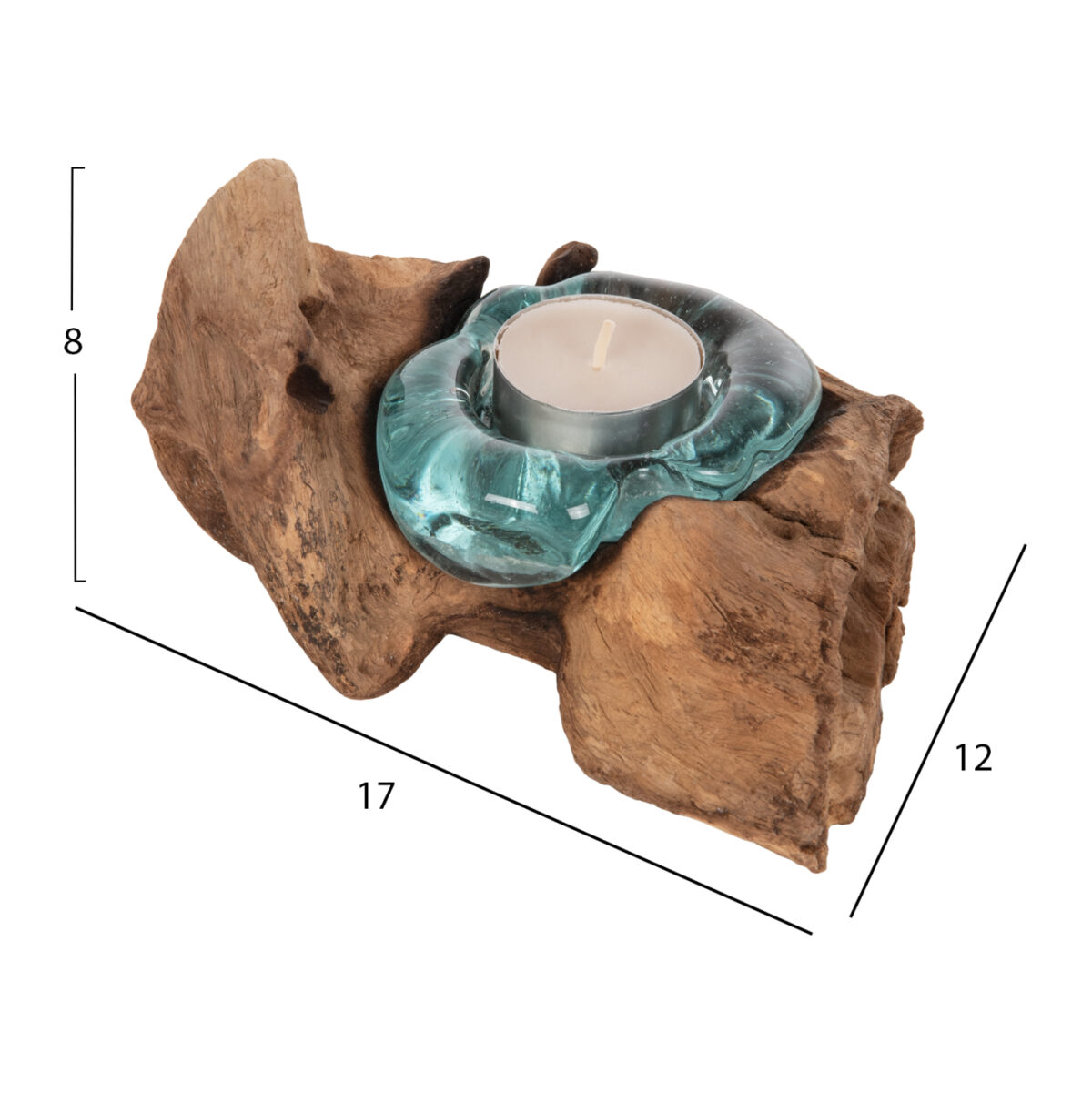 ΕΠΙΤΡΑΠΕΖΙΟ ΔΙΑΚΟΣΜΗΤΙΚΟ ΓΙΑ ΚΕΡΙ (1 ΘΕΣH) LH10.4283 ΜΑΣΙΦ ΞΥΛΟ ΤΕΑΚ & ΓΥΑΛΙ-ΦΥΣΙΚΟ - Image 2