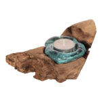 ΕΠΙΤΡΑΠΕΖΙΟ ΔΙΑΚΟΣΜΗΤΙΚΟ ΓΙΑ ΚΕΡΙ (1 ΘΕΣH) LH10.4283 ΜΑΣΙΦ ΞΥΛΟ ΤΕΑΚ & ΓΥΑΛΙ-ΦΥΣΙΚΟ - Image 3