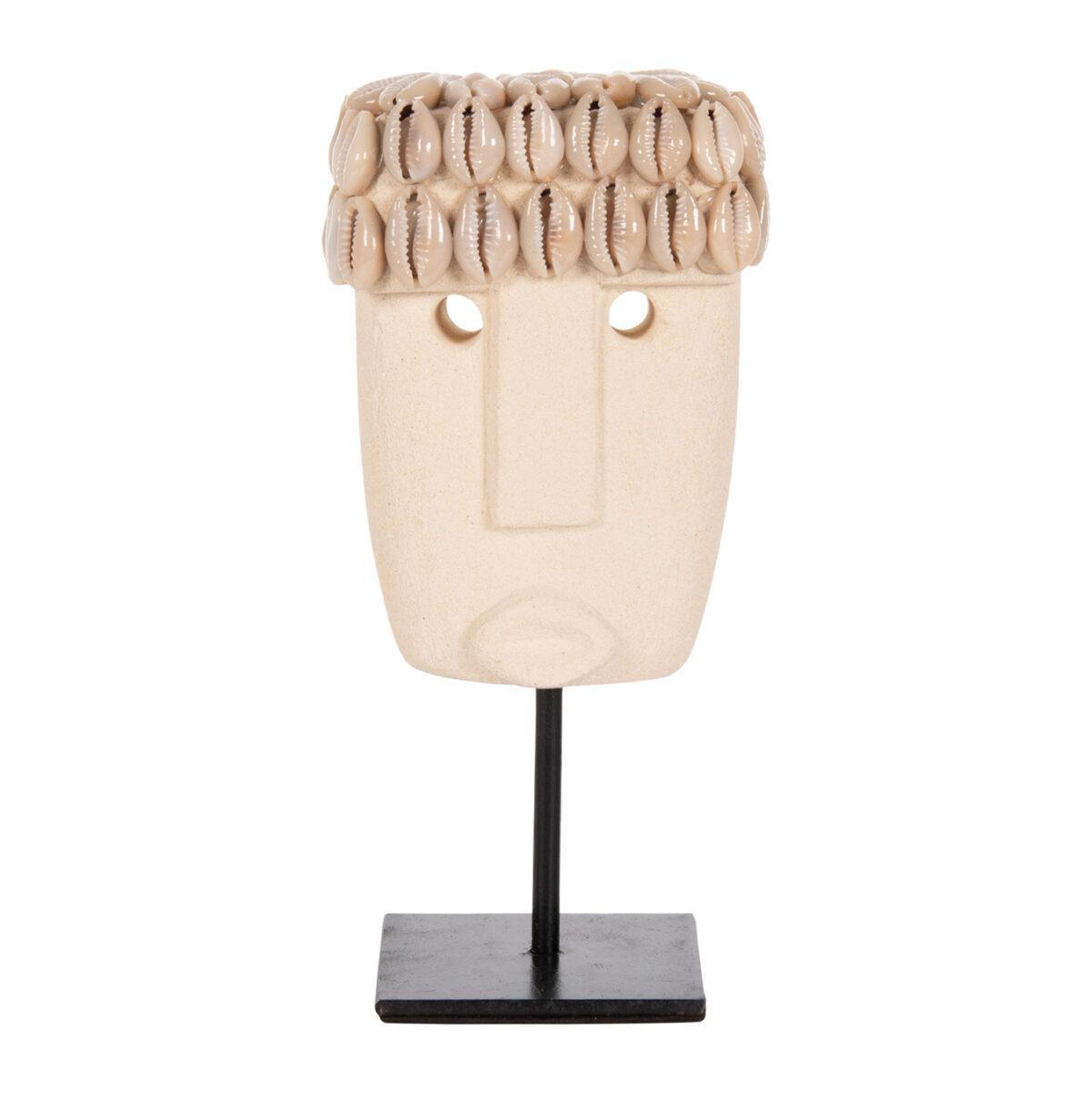 ΕΠΙΤΡΑΠΕΖΙΟ ΔΙΑΚΟΣΜΗΤΙΚΟ ΠΡΟΣΩΠΟ LH10.4313 PARAS STONE ΣΕ ΜΕΤΑΛΛΙΚΟ ΜΑΥΡΟ STAND 9x6x19Yεκ. - Image 3