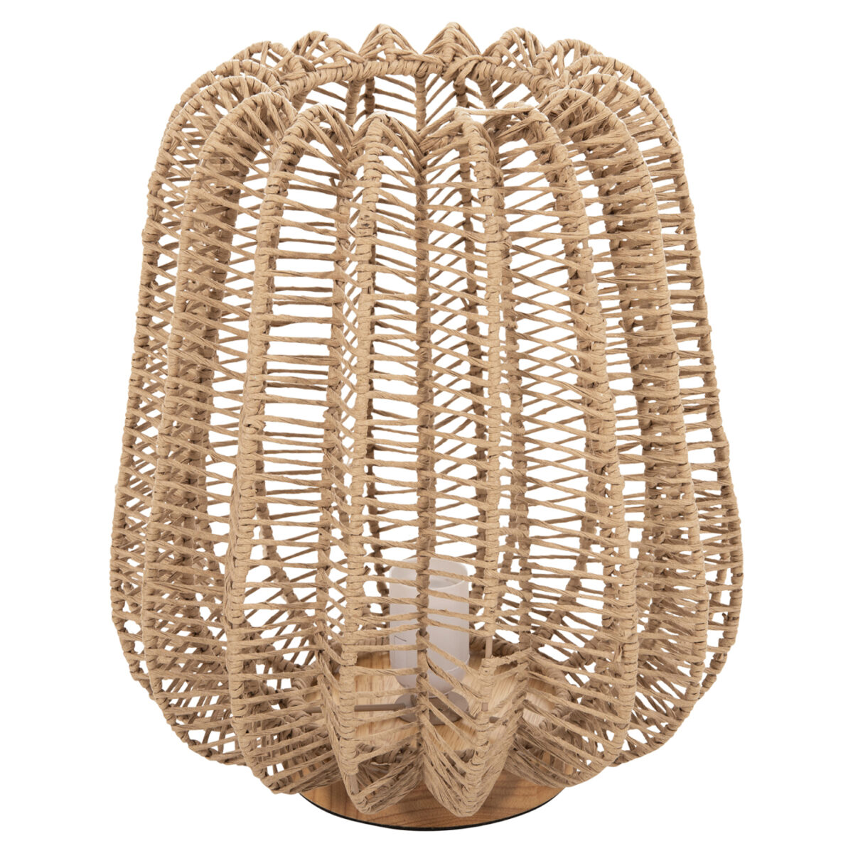 ΕΠΙΤΡΑΠΕΖΙΟ ΦΩΤΙΣΤΙΚΟ LH10.4350 ΜΕΤΑΛΛΟ ΜΕ PAPER ROPE ΣΕ ΦΥΣΙΚΟ Φ29Χ34Υεκ. - Image 1