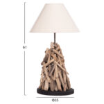ΕΠΙΤΡΑΠΕΖΙΟ ΦΩΤΙΣΤΙΚΟ TWIGGY LH10.4423 DRIFTWOOD & ΛΕΥΚΟ ΚΑΠΕΛΟ Φ35x61Υεκ. - Image 2