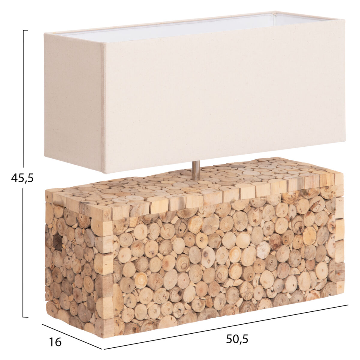 ΕΠΙΤΡΑΠΕΖΙΟ ΦΩΤΙΣΤΙΚΟ TWIGGY LH10.4437 DRIFTWOOD & ΛΕΥΚΟ ΚΑΠΕΛΟ 50.5x16x45.5Υεκ. - Image 2