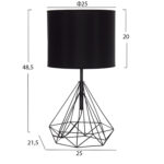 ΕΠΙΤΡΑΠΕΖΙΟ ΦΩΤΙΣΤΙΚΟ GEILO LH10.7416.11 ΜΑΥΡΟ ΜΕΤΑΛΛΙΚΟ--ΜΑΥΡΟ PVC ΚΑΠΕΛΟ Φ25x48,5Υεκ. - Image 2