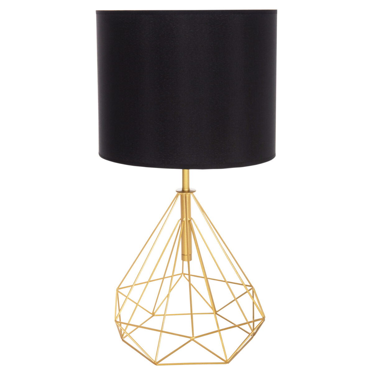 ΕΠΙΤΡΑΠΕΖΙΟ ΦΩΤΙΣΤΙΚΟ GEILO LH10.7416.12 ΧΡΥΣΟ ΜΕΤΑΛΛΙΚΟ--ΜΑΥΡΟ PVC ΚΑΠΕΛΟ Φ25x48,5Υεκ. - Image 1