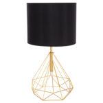 ΕΠΙΤΡΑΠΕΖΙΟ ΦΩΤΙΣΤΙΚΟ GEILO LH10.7416.12 ΧΡΥΣΟ ΜΕΤΑΛΛΙΚΟ--ΜΑΥΡΟ PVC ΚΑΠΕΛΟ Φ25x48,5Υεκ.