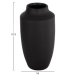 ΕΠΙΤΡΑΠΕΖΙΟ ΚΕΡΑΜΙΚΟ ΔΙΑΚΟΣΜΗΤΙΚΟ ΒΑΖΟ GALAD LH10.4588.02 ΜΑΥΡΟ ΜΑΤ Φ16x32Υεκ - Image 2