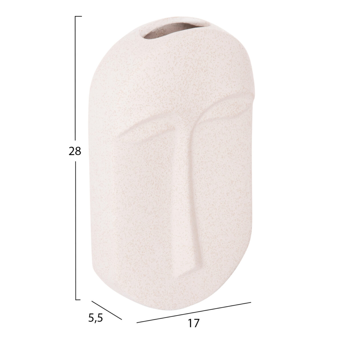 ΕΠΙΤΡΑΠΕΖΙΟ ΚΕΡΑΜΙΚΟ ΔΙΑΚΟΣΜΗΤΙΚΟ HUMANS LH10.4586 ΕΚΡΟΥ ΚΡΥΣΤΑΛΛΙΚΟ 17x5.5x28Υεκ - Image 2