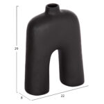 ΕΠΙΤΡΑΠΕΖΙΟ ΚΕΡΑΜΙΚΟ ΔΙΑΚΟΣΜΗΤΙΚΟ ΣΕΙΡΑ ISIL LH10.4599.02 ΜΑΥΡΟ ΜΑΤ 22x8x29Υεκ - Image 2