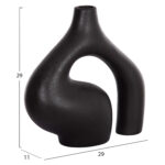 ΕΠΙΤΡΑΠΕΖΙΟ ΚΕΡΑΜΙΚΟ ΔΙΑΚΟΣΜΗΤΙΚΟ ISIL LH10.4597.02 ΜΑΥΡΟ ΜΑΤ 29x11x29Υεκ - Image 2