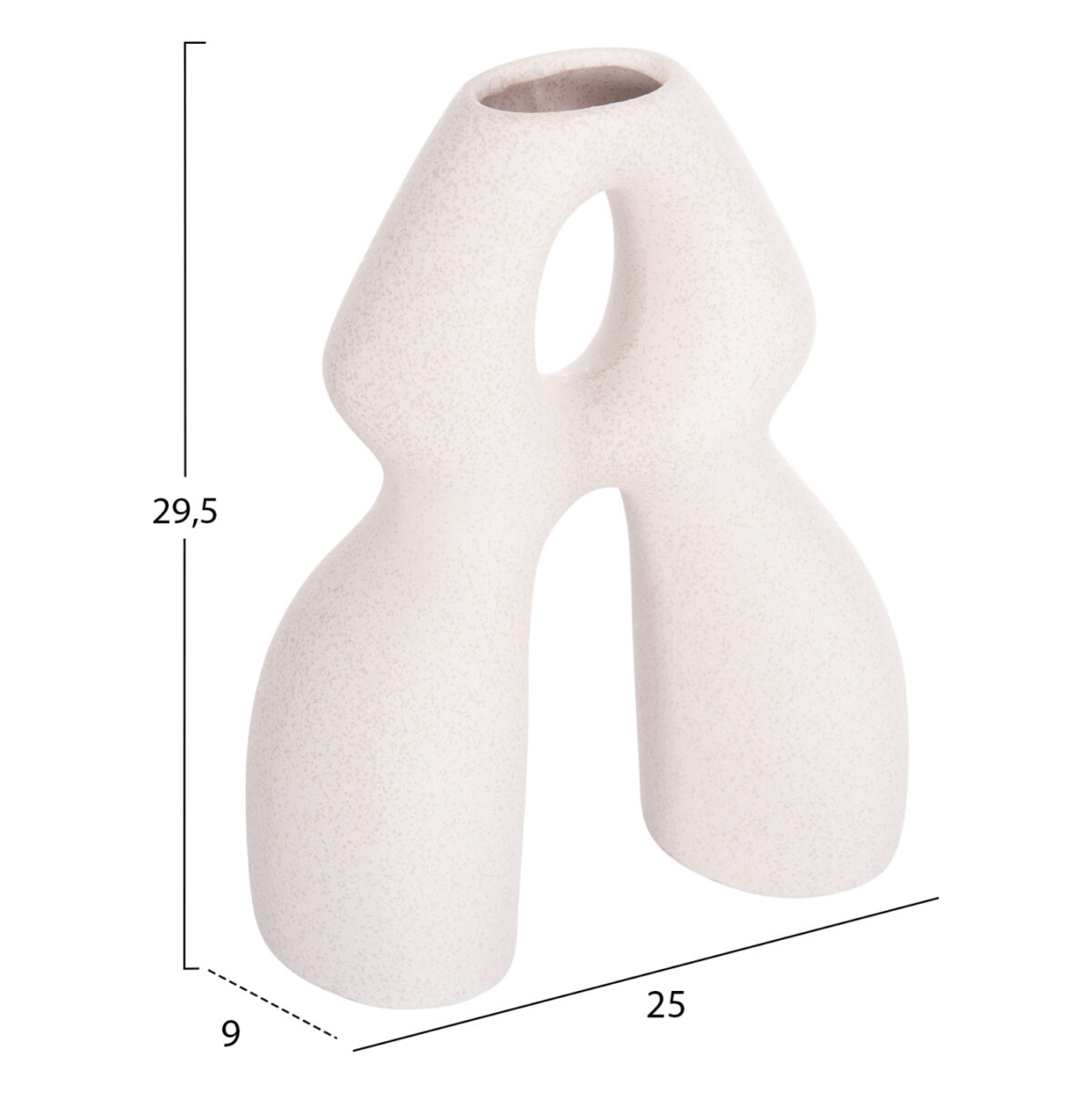ΕΠΙΤΡΑΠΕΖΙΟ ΚΕΡΑΜΙΚΟ ΔΙΑΚΟΣΜΗΤΙΚΟ ISIL LH10.4598.01 ΥΠΟΛΕΥΚΟ ΚΡΥΣΤΑΛΛΙΚΟ 25x9x29,5Υεκ - Image 2