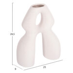 ΕΠΙΤΡΑΠΕΖΙΟ ΚΕΡΑΜΙΚΟ ΔΙΑΚΟΣΜΗΤΙΚΟ ISIL LH10.4598.01 ΥΠΟΛΕΥΚΟ ΚΡΥΣΤΑΛΛΙΚΟ 25x9x29,5Υεκ - Image 2