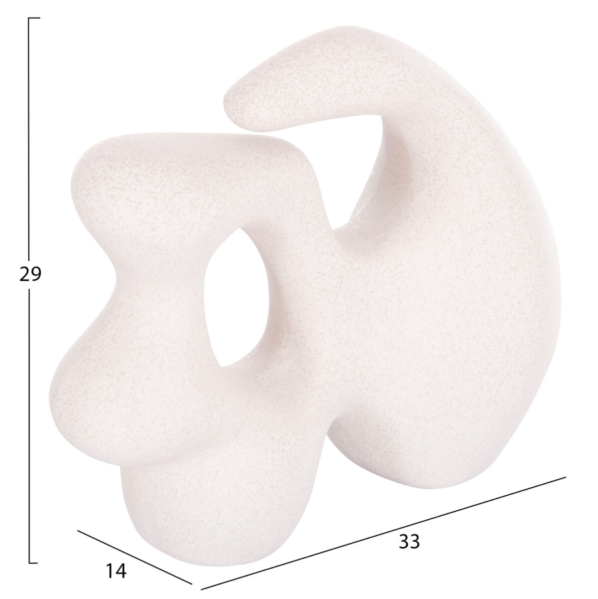 ΕΠΙΤΡΑΠΕΖΙΟ ΚΕΡΑΜΙΚΟ ΔΙΑΚΟΣΜΗΤΙΚΟ ΣΕΙΡΑ ISIL LH10.4596 ΚΡΥΣΤΑΛΛ.ΥΠΟΛΕΥΚΟ 33x14x29Υ εκ - Image 2