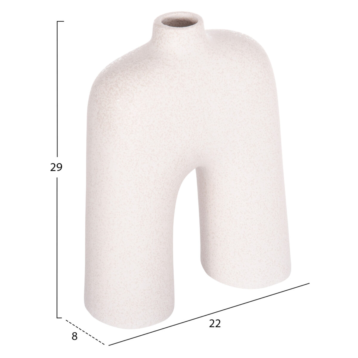 ΕΠΙΤΡΑΠΕΖΙΟ ΚΕΡΑΜΙΚΟ ΔΙΑΚΟΣΜΗΤΙΚΟ ISIL LH10.4599.01 ΚΡΥΣΤΑΛΛ.ΥΠΟΛΕΥΚΟ 22x8x29Υεκ - Image 2